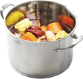 HOMI CHEF HEAVY ECOLOGICAL NICKEL FREE Stainless Steel Stock Pot 8QT with Lid (No Toxic Non Stick Coating, 5.1LBS) - Induction Pot 8 Quart Matte Polished Cooking Pot