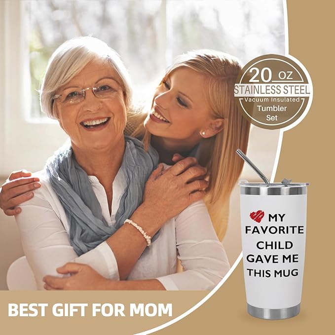Best Mom Ever Mug, Best Dad Ever Tumbler, Father's Day Gifts for Dad Men, Mother's Day Gift for Mom Women from Daughter Son, Gifts for Grandpa Husband Wife Uncle- Tumbler 20 OZ