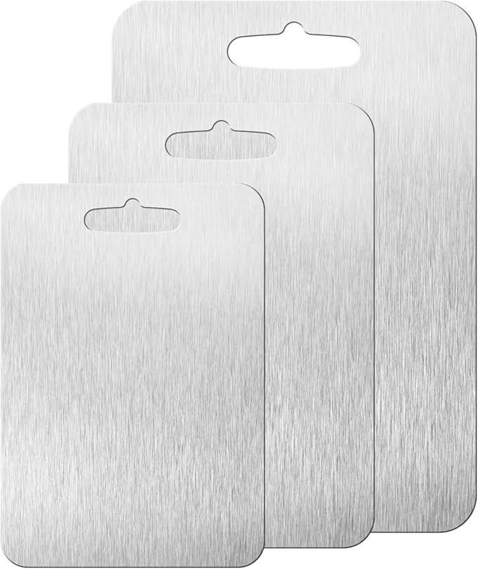 Titanium Cutting Board - 2025 New Upgrade 100% Pure Titanium Cutting Boards for Kitchen Double Sided Titanware Cutting Board,Hygiene Durable Dishwasher Safe Chopping Board (18X12in)