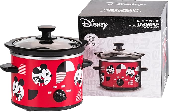Uncanny Brands Disney Mickey Mouse 2qt Slow Cooker - Small Kitchen Appliance