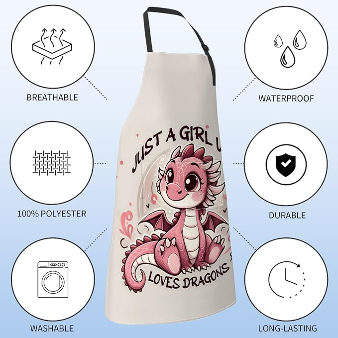 Fun Space Adventure Apron for Women with Rocket and Planet,28x33in