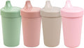 Re-Play Spill-Proof Sippy Cups - Reusable 10 Oz Set of 4, Dishwasher & Microwave Safe, Made in USA, Desert Roses