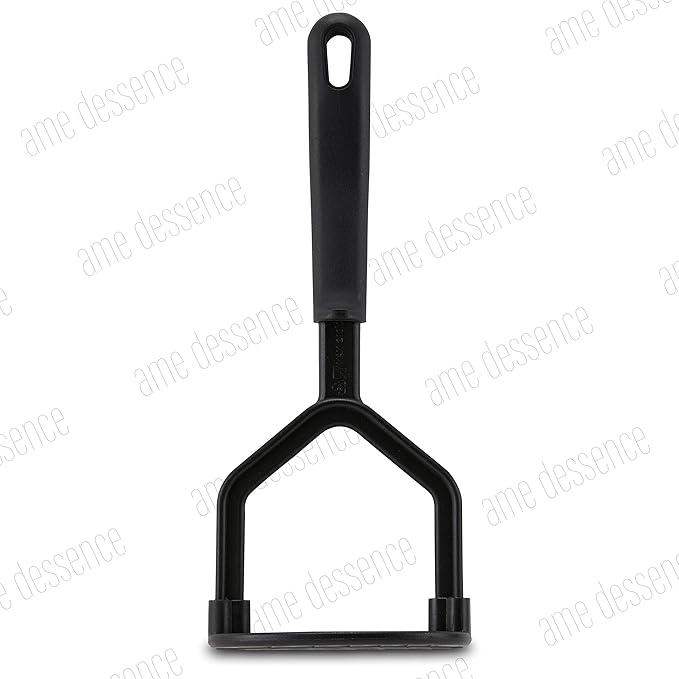 AME D'ESSENCE Masher 9 1/2 inch Black Nylon 410ºF Heat Resistant Cooking Masher with Ergonomic Handle Perfect for Potatoes Avocados and more Kitchen Gadgets for Cooking