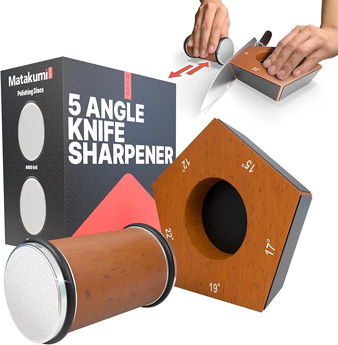 Rolling Knife Sharpener 12/15/17/19/22 degrees - Japanese Knife Sharpener Kit - Knife Sharpening