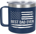 Christmas Birthday Gifts for Dad from Daughter Son Kids - 14 oz Stainless Steel Insulated Coffee Mug with Lid - Dad Birthday Gifts, Husband Birthday Gift for Wife, Men Birthday Gift Ideas