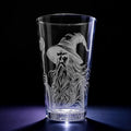 GANDALF THE GREY Engraved 16oz Pint Glass | Inspired by Tolkien Power Ring and Middle Earth | Great Christmas Gift Idea | Unique Elvish Fantasy Wizard Fantasy Decor!