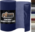 GORILLA GRIP powerGRIP Drawer Shelf and Cabinet Liner, Thick Strong Hold, Non-Adhesive Liners Protect Kitchen Cabinets and Cupboard, Bathroom Drawers, Easy Install, Breathable Mat, 12" x20', Navy Blue
