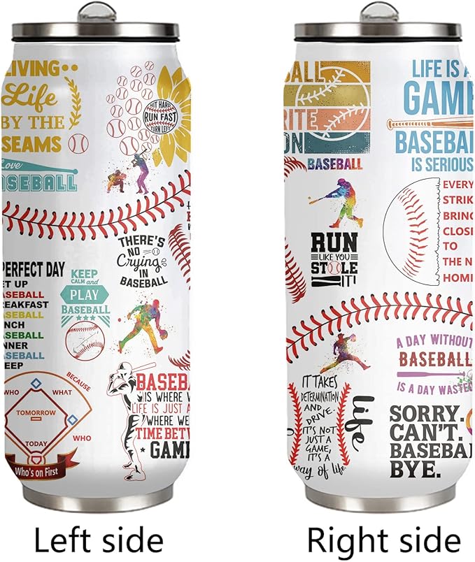 Baseball Tumbler Cup 17oz Stainless Steel Insulated Travel Mug Tumblers Cup Baseball Gift for Women Men Mom Gifts for Birthday Christmas