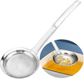 TBWHL Multi-functional Hot Pot Fat Skimmer Spoon - Stainless Steel Fine Mesh Food Strainer for Skimming Grease and Foam DIA 3.1"