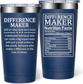 Difference Maker Gifts - Christmas Thank You Gift for Men Women - Teacher Appreciation Gifts - Inspirational Gift for Coworker, Boss, Assistant, Employee - 20oz Tumbler