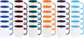 11oz White Ceramic Sublimation Coffee Mug With Solid Colors Inside and Handle, Mixed 6 Colors Option #2 of Blue, Dark Red, Hunter Green, Orange, Purple and Turquoise, Case of 36