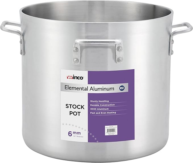 Winco 6.0mm Aluminum Stock Pot, 16-Quart