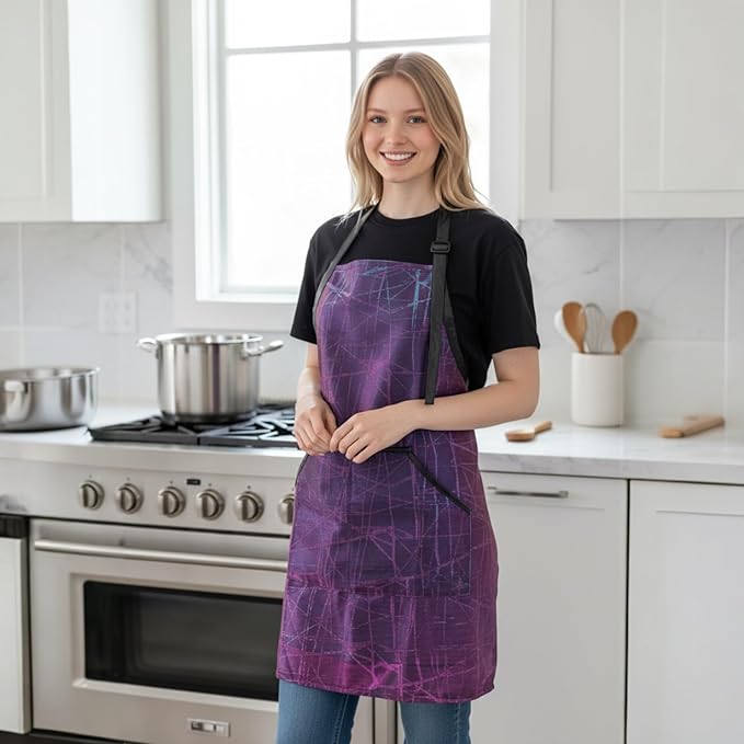 Sparkling Rose Apron for Hair Stylists, Barbers, Chefs, Bakers, Artists and Home Cooks - Lightweight and Adjustable with Deep Pockets - One Size Fits Most