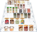 VAEHOLD Acrylic Spice Rack, 6 Tier Clear Organizer for Cabinet, Vertical Spice Rack Kitchen Organizer Shelf for Countertop (6 Tier)