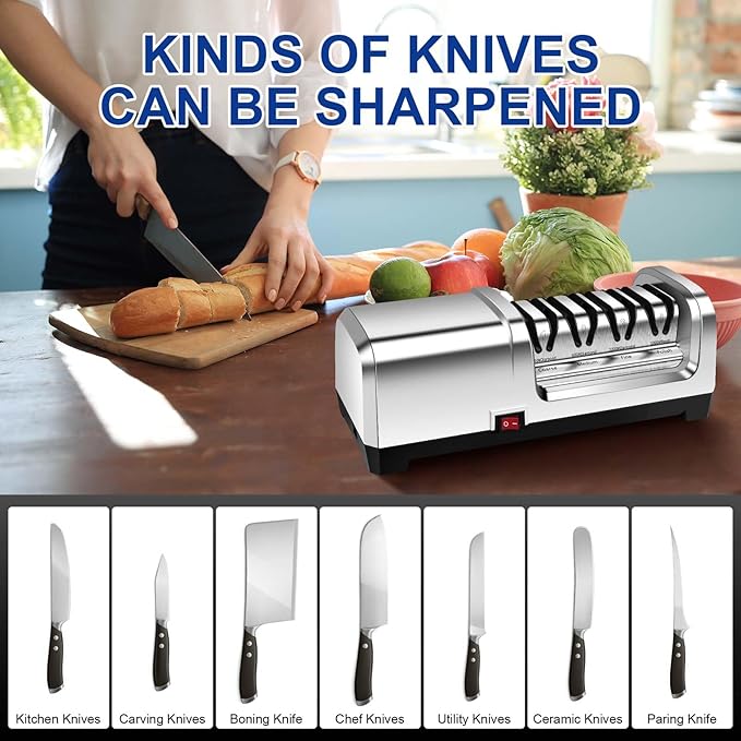 YBSVO 4 Stage Heavy-Duty Professional Electric Knife Sharpener