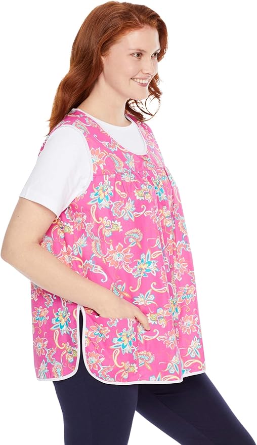 Only Necessities Plus Size Snap-Front Apron