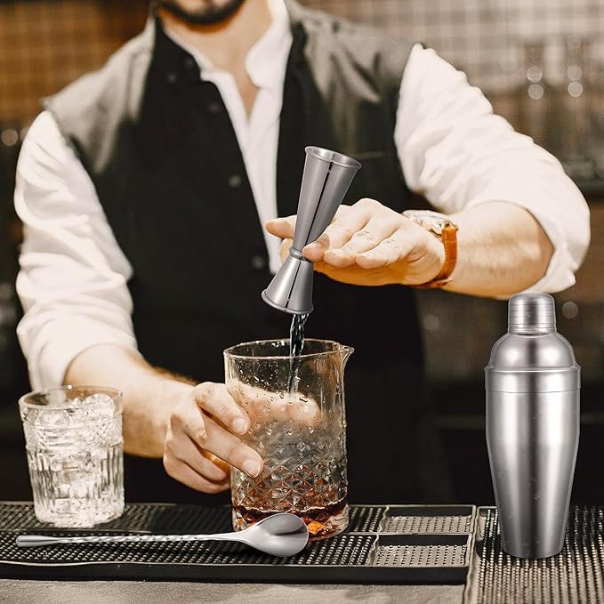 BARsics Bartending Stainless Steel Cocktail 1oz/2oz Measuring Double Jigger (1 Pack)