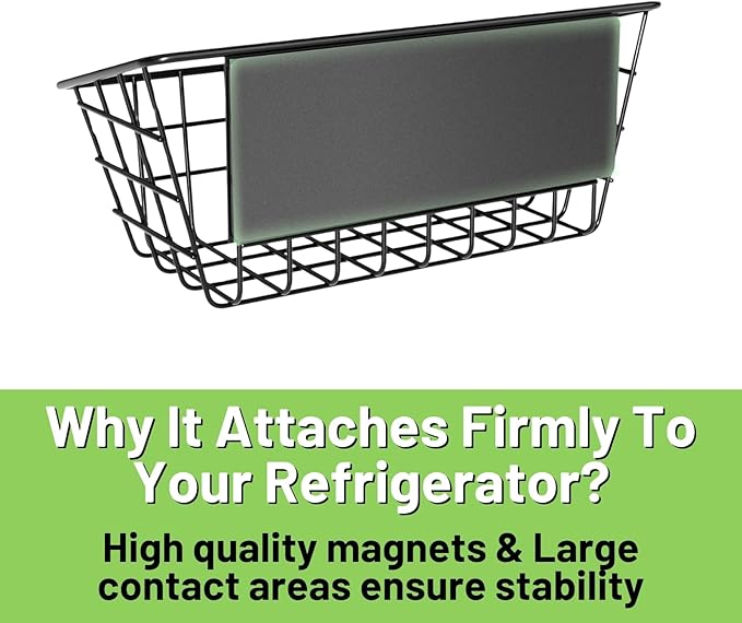 Magnetic Shelf for Fridge, 2 Pack Seasoning Organizer with Strong Magnets for Kitchen Storage Organization, Moveable Magnetic Spice Rack for Refrigerator, Whiteboard, Kitchen Counter, Cabinet