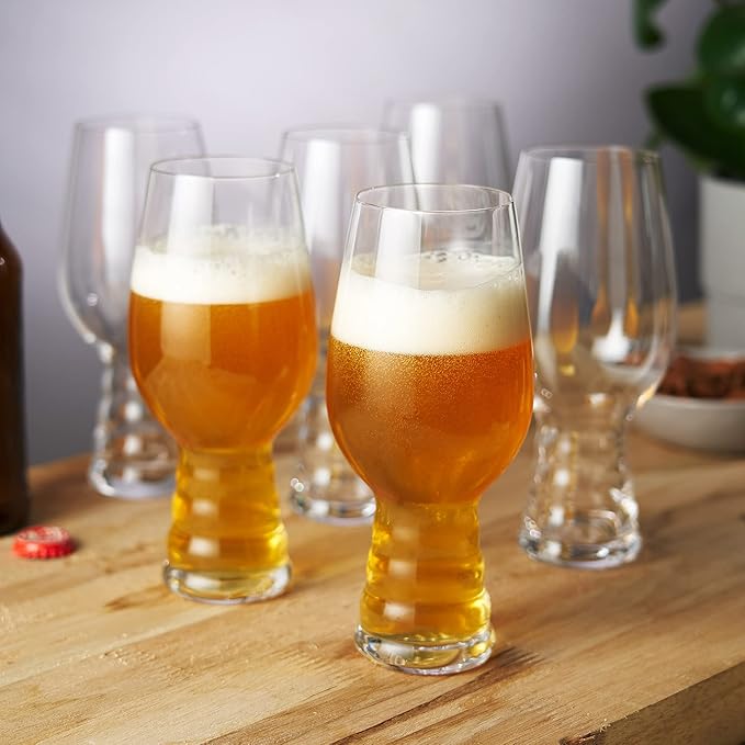 Spiegelau IPA Beer Glasses, European Made Drinking Glass for Craft Beers, Cocktails, Sodas, Iced Beverages, Smoothies, Milkshakes, Kitchen Glassware, Home Bar Accessories19.1 oz, Set of 6