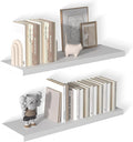 12 Inch Deep Floating Shelves for Wall 2 Pack Floating Shelfs Large Storage Space Wall Decor Display Shelf for Bathroom Living Room Bedroom Kitchen 36" W x 12" D x 1.2" H White