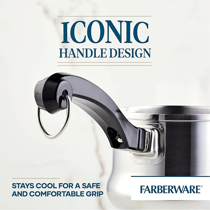 Farberware Classic Series Stainless Steel Butter Warmer/Small Saucepan Dishwasher Safe, 0.625 Quart, Silver