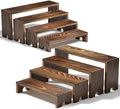 Large Wooden Tiered Riser Stand for Vendor Booth Events, Stackable Cupcake & Dessert Display, Farmhouse Decor Table Set, Food Display Items for Party (12-11.2-10.4-9.6IN), 2 Set