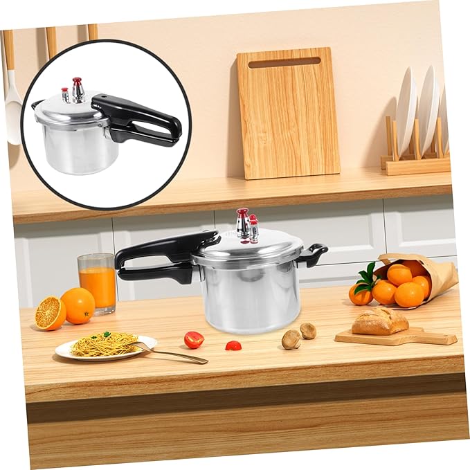 Household Pressure Cooker Composite Base Compatible Gas and Induction Stoves Safe High Pressure Cooking for Small Kitchens