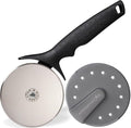 KitchenStar Pizza Cutter Wheel - 304 Stainless Steel Slicer Knife with Super Sharp Blade, Anti-Wobble Axle Mechanism, Ergonomic Non-Slip Handle & Protective Cover, Dishwasher Safe