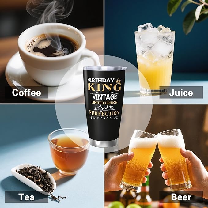 100th Birthday Gifts for Him, 100th Birthday Gifts for Men, Gift for 100 Year Old Man Tumbler, 20oz Coffee Tumbler, 100 Year Old Gifts for Men Coffee Mugs