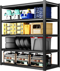 47.2" W x 23.7" D Garage Shelving Heavy Duty Storage Racks 3000LBS Adjustable Metal Shelfs 5 Tier Shelving Units Garage Storage Shelves Industrial Utility Shelf 72" H Tall Shelf for Storage