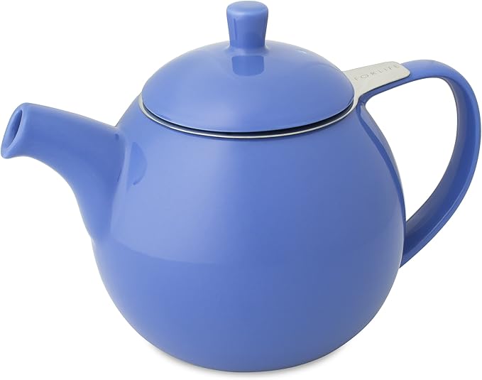FORLIFE Curve Teapot with Infuser, 24-Ounce, Blue