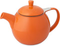 FORLIFE Curve Teapot with Infuser, 24-Ounce, Carrot