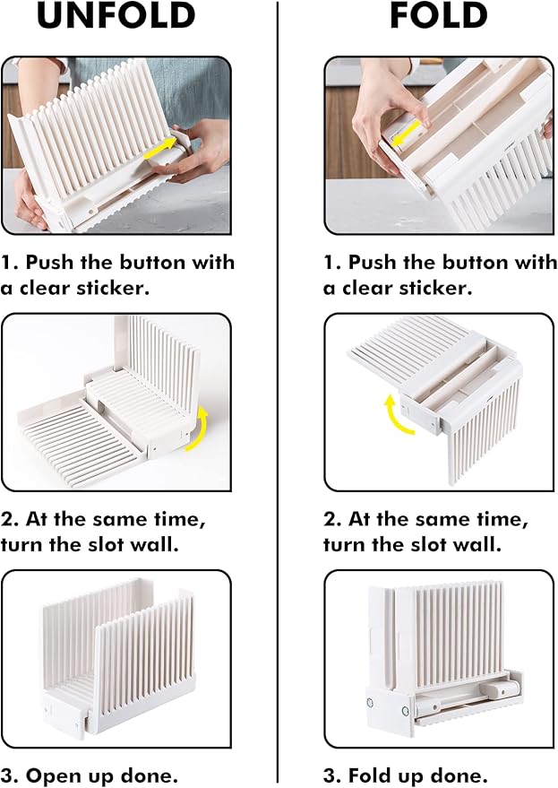 Bread Slicer for Homemade Bread Loaf Bagels, Bread Slicing Guide Easy to Clean Flodable and Campact Bread Cutter without BPA