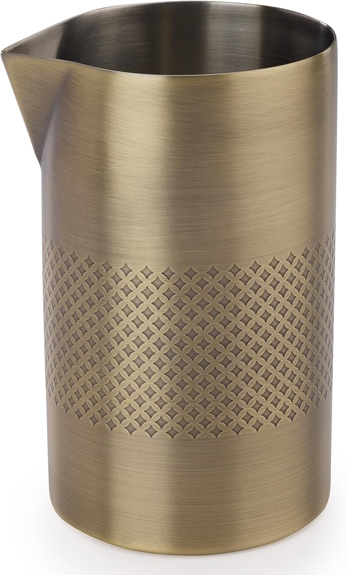 Barfly Double Wall Diamond Lattice Mixing Tin, Antique Gold