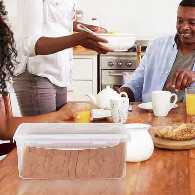 9.5Qt Bread Box Large,3.5Qt Bread Storage Container Small,2 Bread Containers with Lids Airtight to Save Sourdough Bread,Homemade Bread,Cake,Cookie,Toast,Dishwasher Safe,Loaf Holder,Plastic