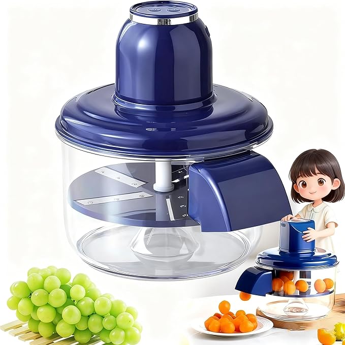 Automatic Fruit and Vegetable Peeler Machine – Electric Grape, Garlic & Tomato Peeler, Peel Fruit Machine for Kitchen, Rechargeable Wireless, Easy Clean(Blue)
