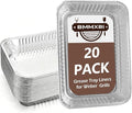 20-Pack Aluminum Grill Drip Pans for 6415 Weber Grill, Universal Disposable Foil Grease Tray Liners for Weber Spirit, Traveler, Genesis, Q Series