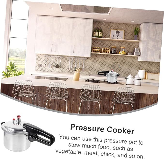 Household Pressure Cooker Composite Base Compatible Gas and Induction Stoves Safe High Pressure Cooking for Small Kitchens