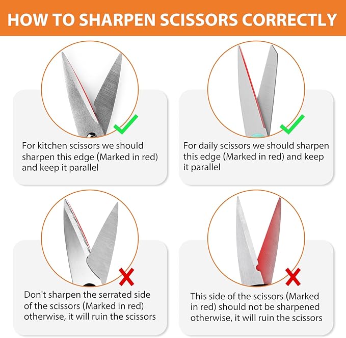 Longzon 5-in-1 Knife Sharpener 5 Stage for Serrated Knives, Scissors with Cut-Resistant Glove,Original Premium Polish Blades,Best Kitchen Knife Sharpener Repair & Restore Pocket Knife, Chefs knife