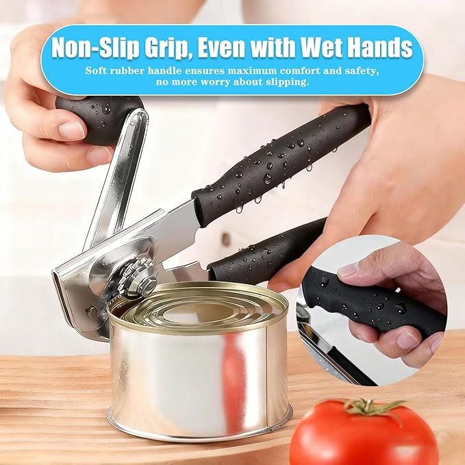 Can Opener,commercial can opener,Manual Heavy Duty Stainless Steel Handheld Can Opener for Seniors for Kitchen