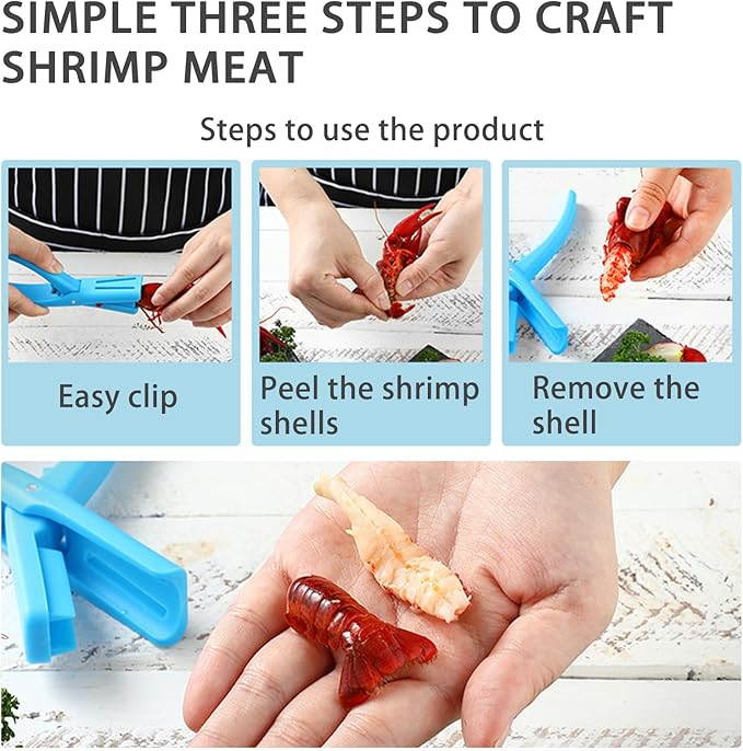 3 Pcs Crawfish Peeler Tool, Crayfish and Shrimp Shelling Device, Convenient and Smart Crayfish Sheller for Families and Restaurants (3 Pcs, Blue/Orange/Red)