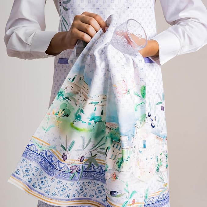 Maison d' Hermine 100% Cotton Apron for women with Pocket Kitchen Chef Apron for Men Cooking Gardening Server Waitress