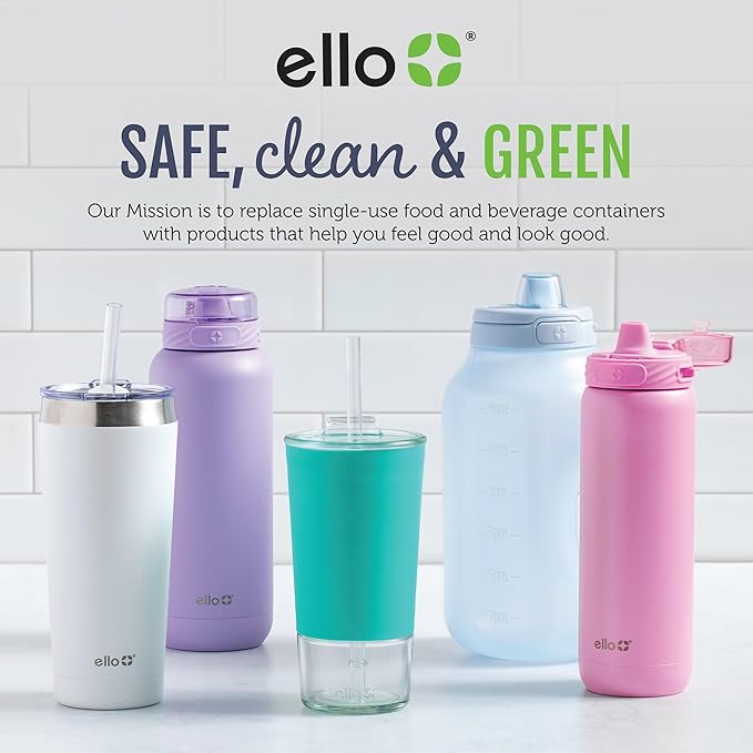 Ello Color Lock 5 Cup 10PC, 5 Pack Glass Meal Prep Sets Leak-Proof Glass Food Storage Containers with Airtight BPA-Free Plastic Lids, Dishwasher, Microwave, and Freezer Safe, Desert Festival