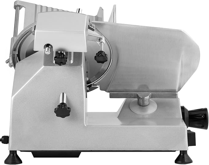 VEVOR Commercial Meat Slicer, 200W Electric Deli Food Slicer, 0-12mm Adjustable Thickness Electric Meat Slicer, 350-400RPM Slicer with 8.7'' Chromium-plated Steel Blade for Home & Commercial Use