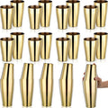 Zhehao 24 Pcs Gold Cocktail Shaker Professional Bar Boston Shaker Set Stainless Steel Martini Shake Drink Mixer Basic Tool Weighted Shake Metal Can Bartending Tins for Beginner, 18oz, 28oz