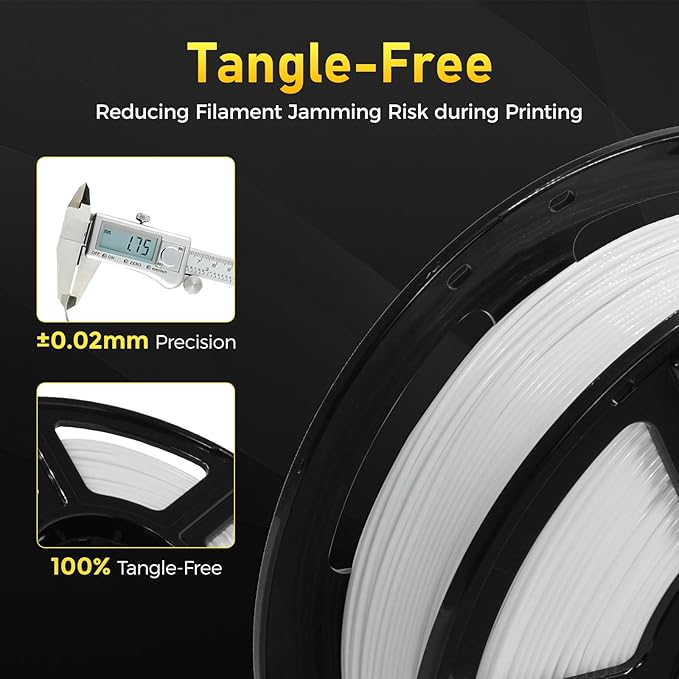 FLASHFORGE Rapid PETG Filament 1.75mm Natural, Max 600mm/s High Speed Printing, 3D Printer Filament 1kg Spool, Dimensional Accuracy +/- 0.02mm, Fits Most 3D Printers