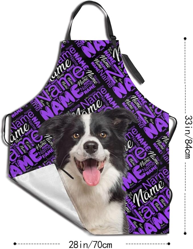 Custom Face Apron for Men Women, Personalized Photo Apron with Pockets, Customized Kitchen Aprons