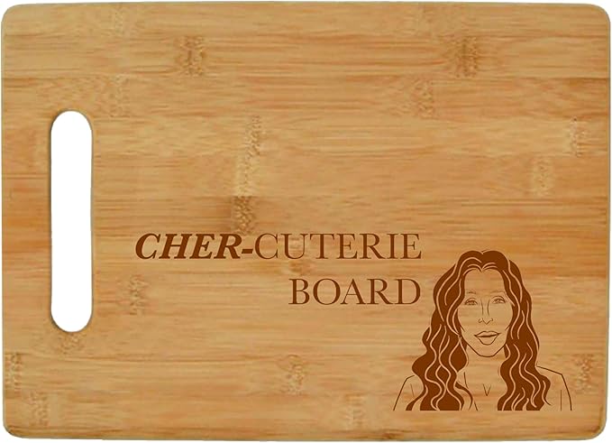 Cher Inspired Cher-cuterie Bamboo Cutting Board - Funny Kitchen Gift