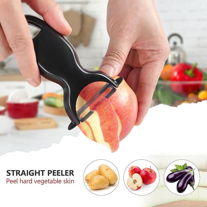 LHS Vegetable Peeler Set, 3 Packs Apple Peeler and Potato Peelers for Fruit Carrot Zucchini Cucumber, Stainless Steel Y Peeler Shredder Slicer Multifunctional Veggie and Fruit Peeler