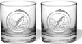 Duck Hunting Gifts for Hunters and Outdoorsman Mallard Whiskey Glass with Coaster Rustic Décor for Mountain Cabin Lake House Beer Pint Glass Fishing Fisherman Dad (Fish, Double Whiskey Glass)